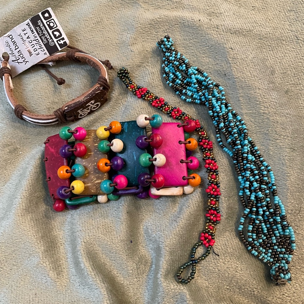 Lot of 4 Boho Style Bracelets